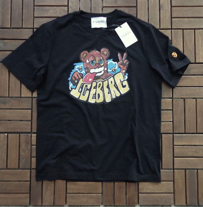 Мъжка тениска Iceberg T-shirt with Bear Print And Vxmee Logo