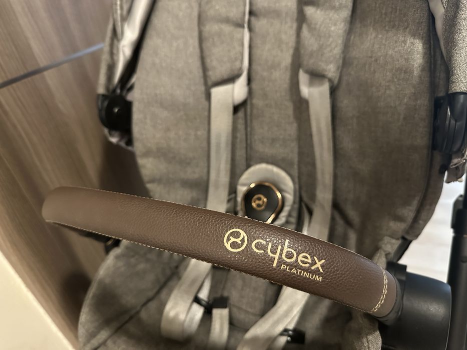 Cybex Priam 4 Rose Gold+ Manhatan grey + чанта, стойка за чаша, чадър