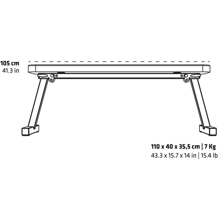 Bancă Bodybuilding pliabilă Bench 100 - No - (SecondHand) Decathlon
