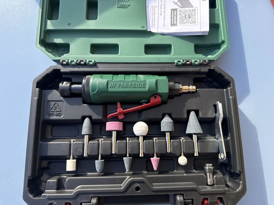 Set polizor axial pneumatic Parkside