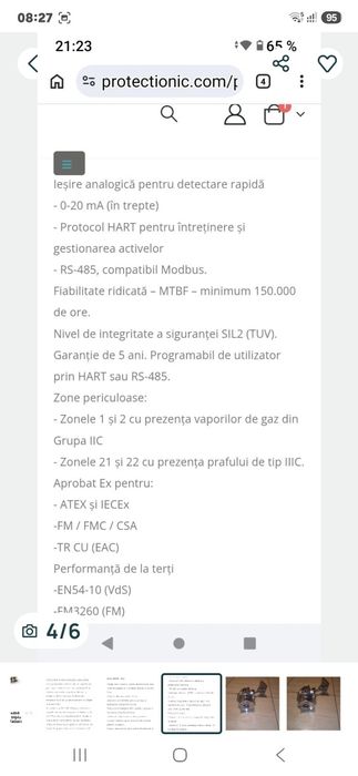 Vând detector de flacără ultrarapid