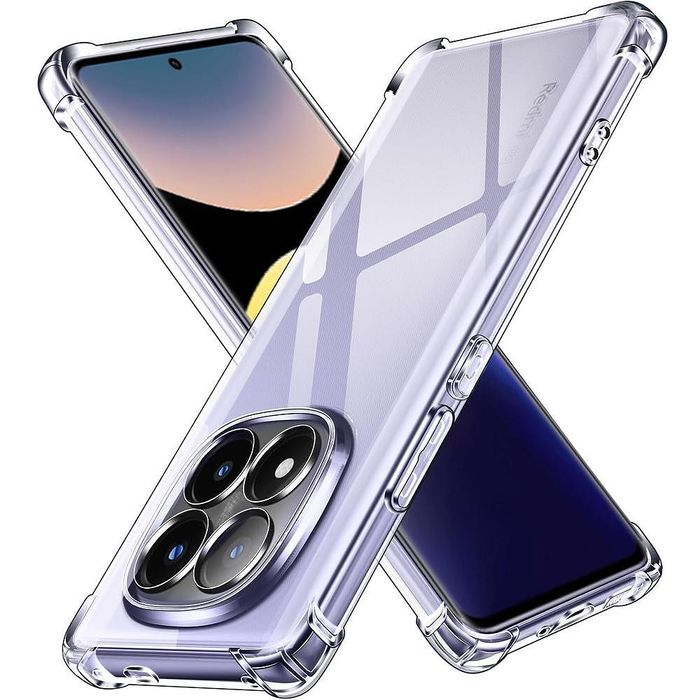 Прозрачен силиконов удароустойчив кейс за xiaomi redmi note 14 pro+ pl