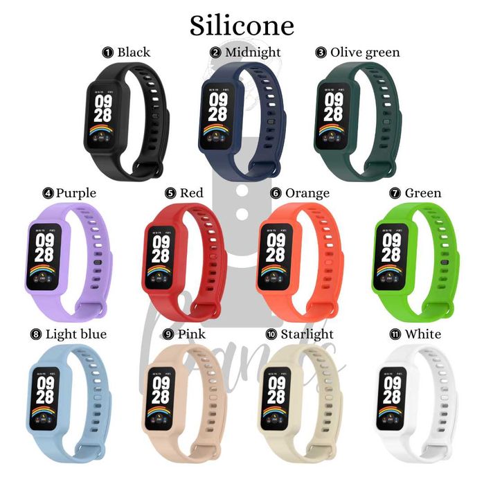 Силиконова каишка за Xiaomi Smart Band 9 active / Redmi Smart Band 3