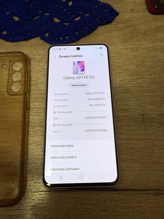 Samsung Galaxy S21 FE, Dual SIM, 128GB , 6GB RAM, 5G, Lavender
