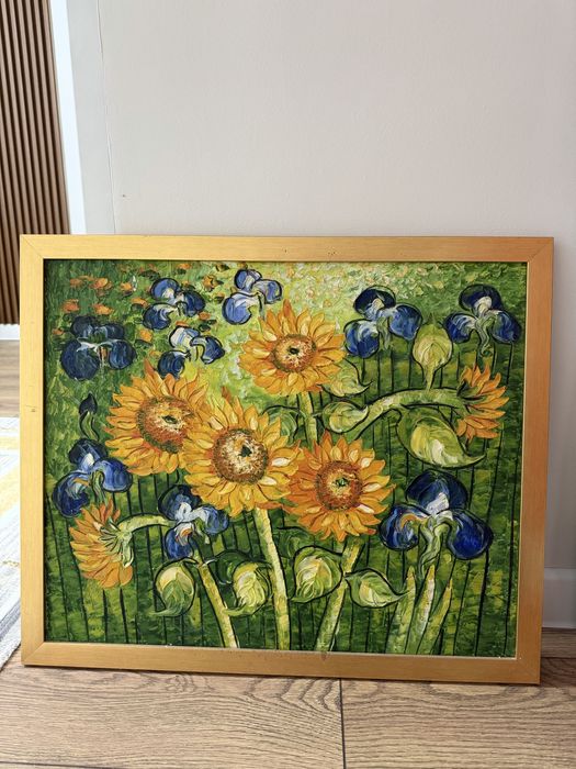 Картина ручная работа  60*50 тірі бояулар, фактурасы қалың