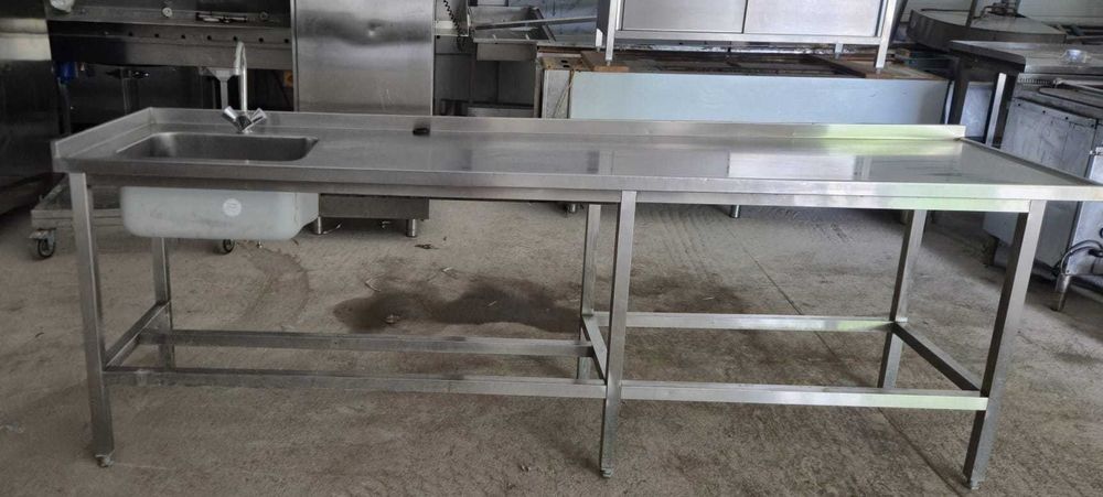 Masa din inox cu chiuveta