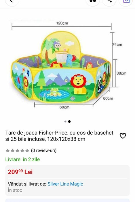 Tarc pliabil de joaca copii