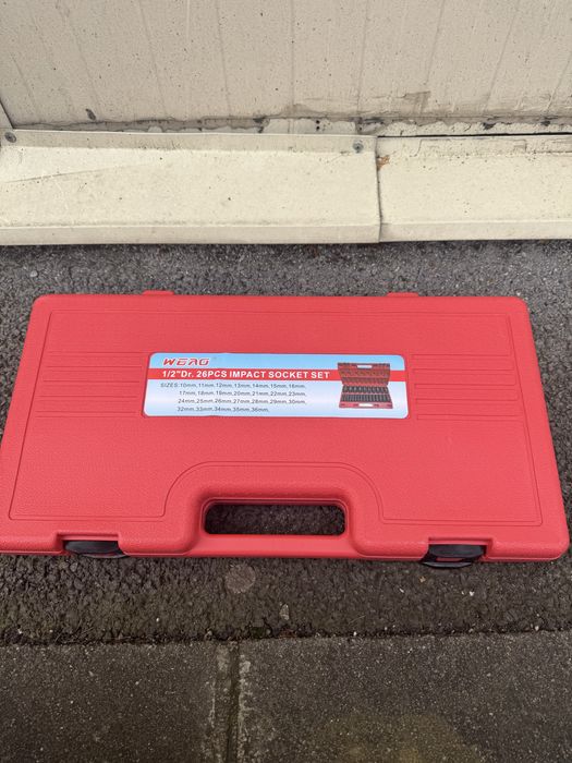 Trusa scule unelte chei tubulare impact lungi 1/2 10-36mm 26 piese