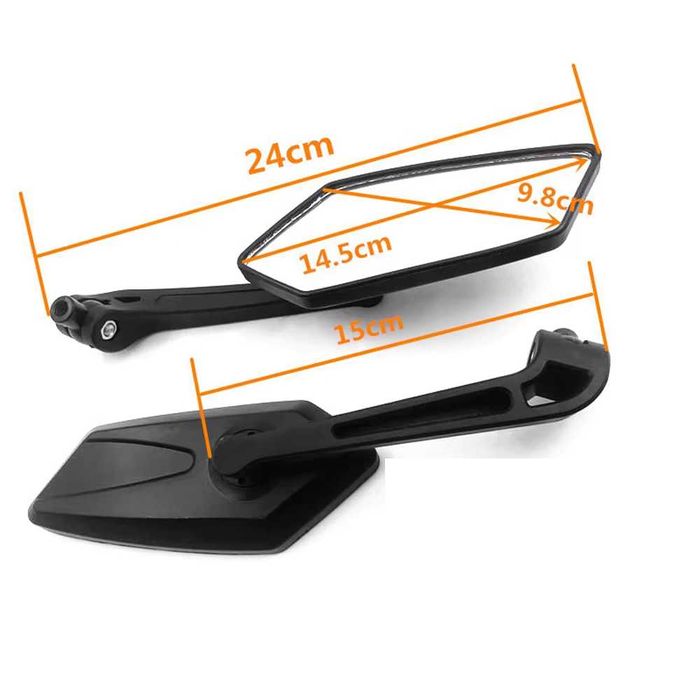 Огледала за Mотор/Скутер/Атв + стойки за огледала 2бр/к-т 3152