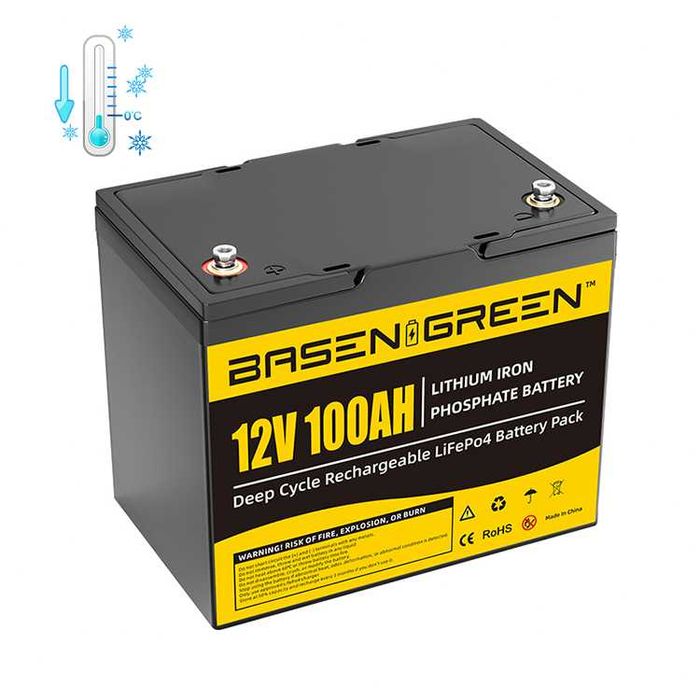 Baterie solara LiFePO4 cu BMS - BasenGreen Germany 12V 100Ah 1280Wh