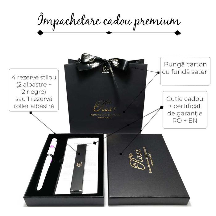 Stilou Roxi Oituz + etui piele