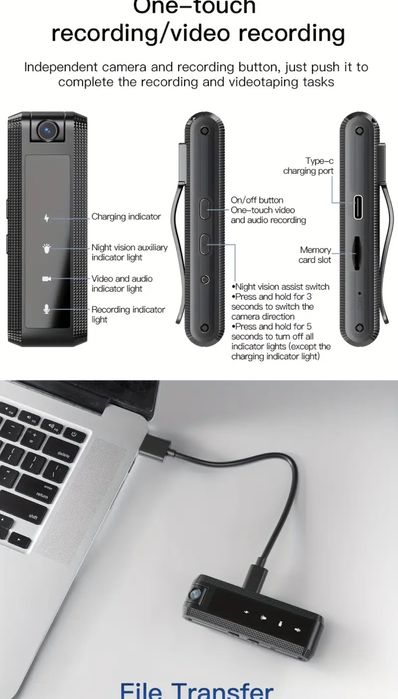 Camera digitala portabila video foto audio card 32gb vedere nocturna