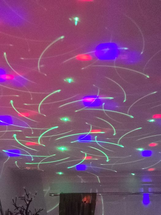 Lumină Disco Vicalo Dual Balls–Nouă,RGB,Stroboscop,Activare pe Muzică
