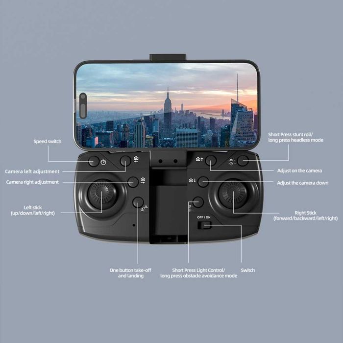 WIFI FPV професионален мини RC сгъваем дрон със 1080px камера