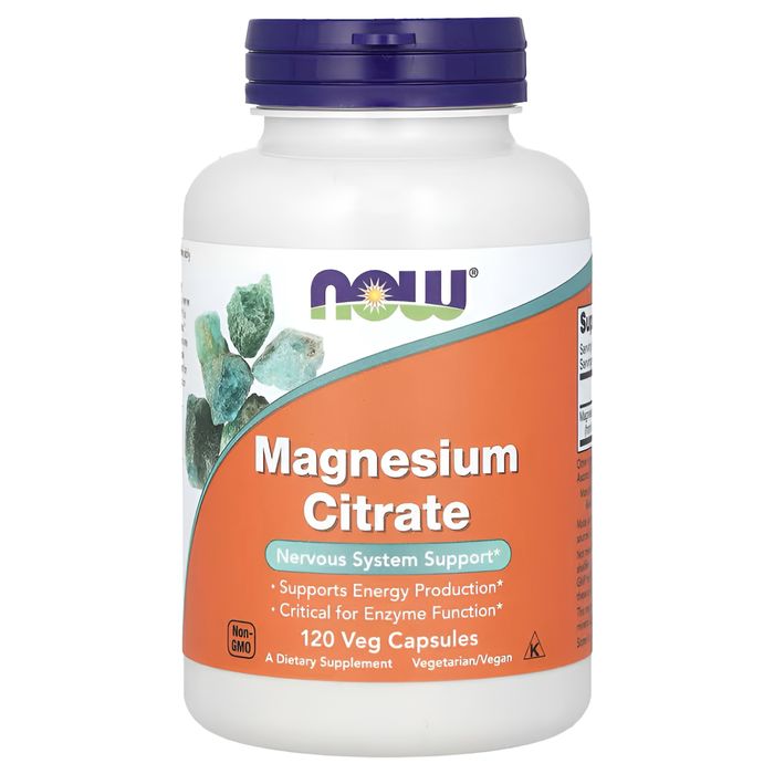 Magnesium citrate 120 veg capsules now foods, Магний цитрат Америка