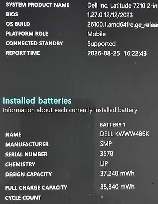 Tableta Windows Dell Latitude 7210 i5 10310u 16GB Ecran 12.3 Diagnoza 2 in 1