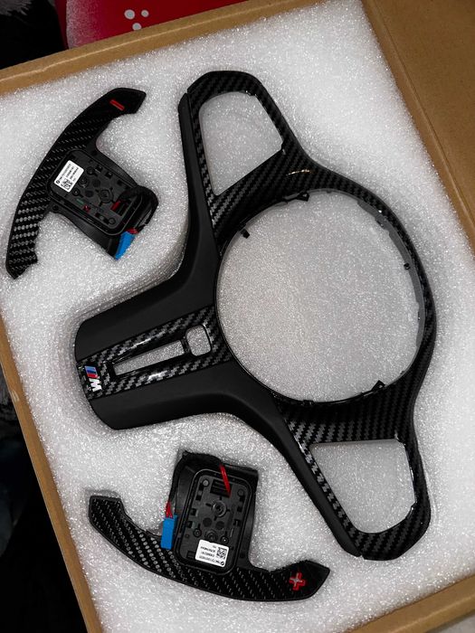 Kit Carbon pentru Volan - BMW - OE - TRIM + Padele M5cs