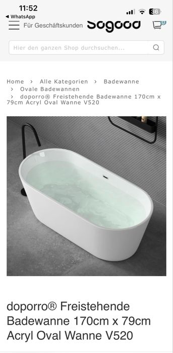 Cada de baie Doporro