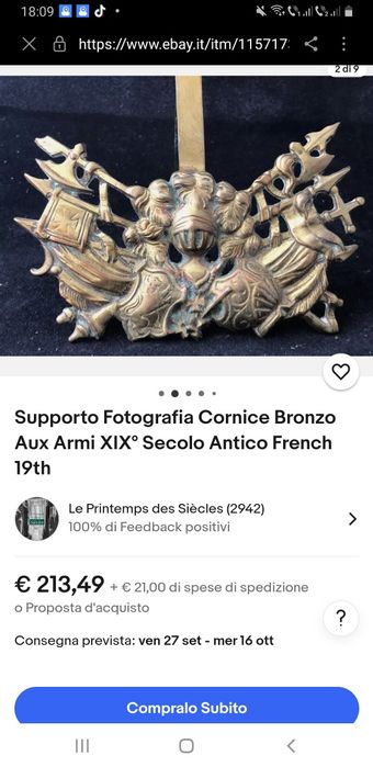 Rama foto bronz sec XIX