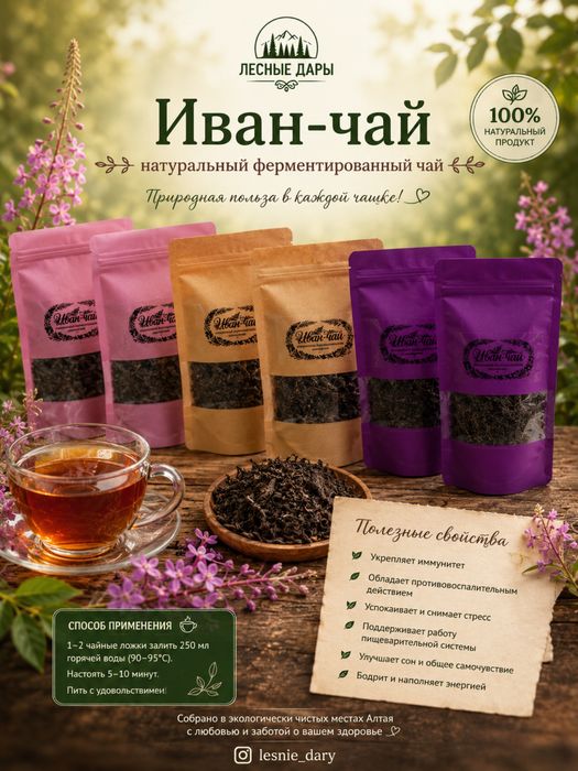 Иван-чай собран в горах