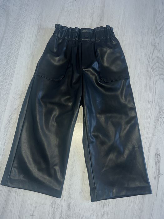 Pantaloni imitatie piele Zara 104 fetite