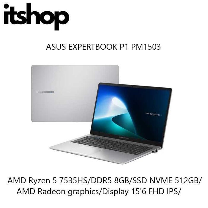 Asus Expertbook P1  AMD Ryzen 5 7535HS/DDR5 8GB/SSD 512GB/15'6 FHD IPS