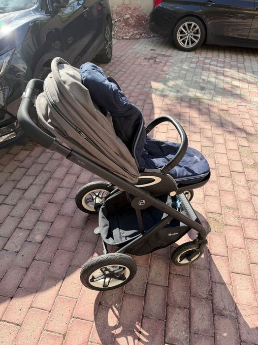Cărucior Cybex Talos S Lux BLK + husă iarnă Cybex Gold – gri
