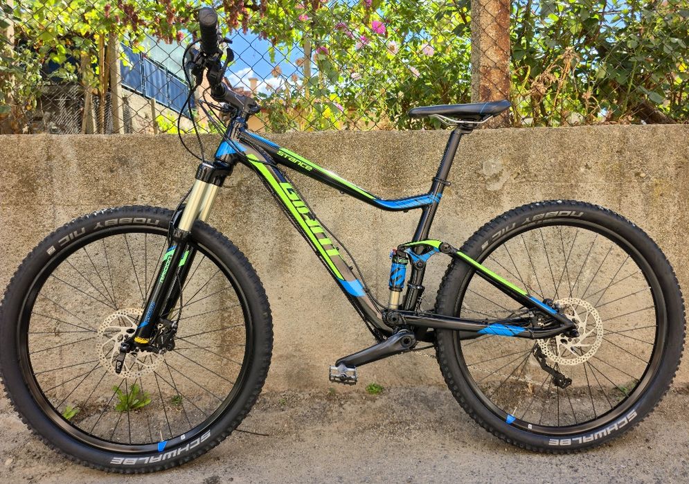 Giant Stance 27.5 M размер Като нов 2х10 XT въздушно окачване Sr Suntour мекица Немски велосипед Алуминиев