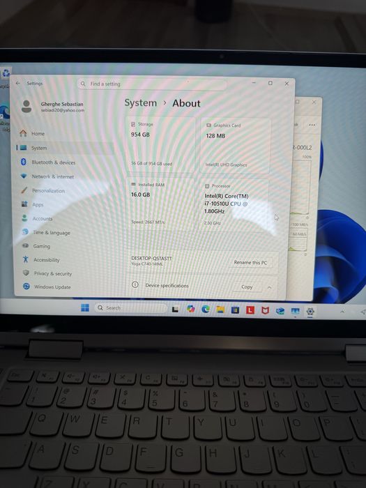 Laptop Lenovo Yoga C740-14IML | i7-10510U | 16GB RAM | SSD 1TB NVMe | Touchscreen