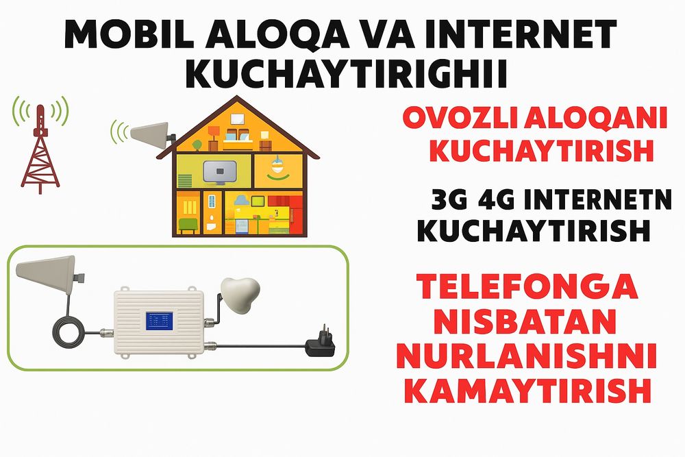 GSM Repiter – 2G/3G/4G Mobil Aloqa Signal Kuchaytirgichi
