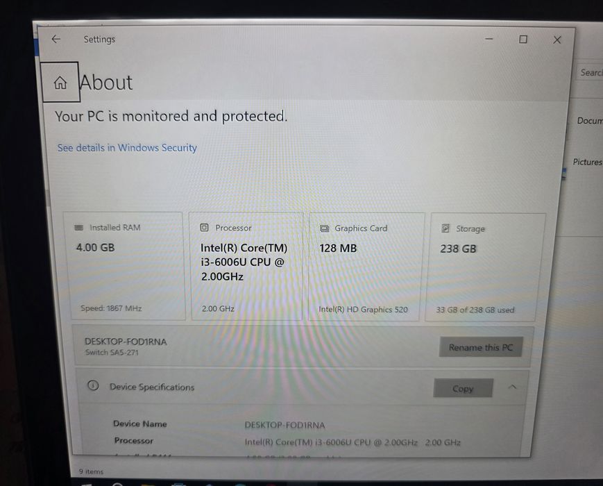 Acer Switch Alpha 12  Intel Core i3 -6100, touch screen 30,5 cm