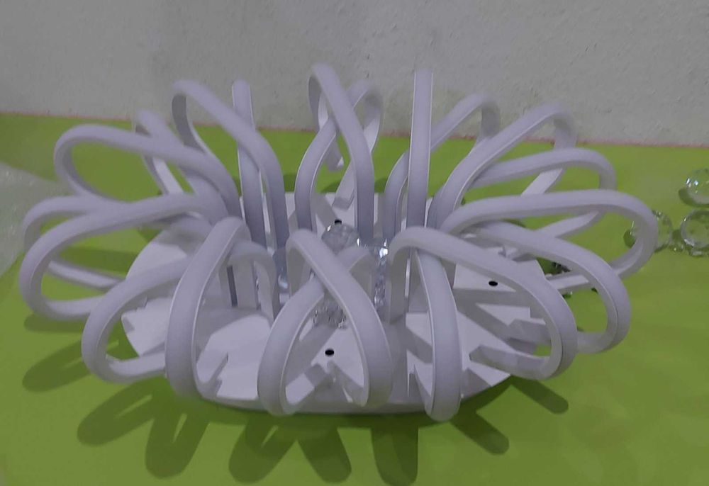 ЛЕД LED димируема таванна лампа модерна кристална полилей дистанционно