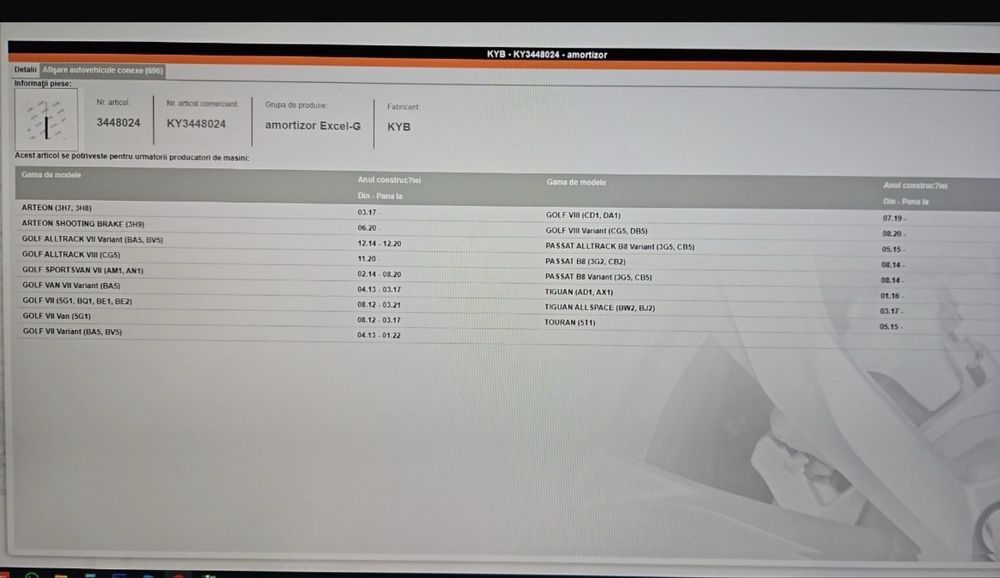 Amortizoare spate Wv Passat b8 /Golf 7 / skoda octabia /Seat