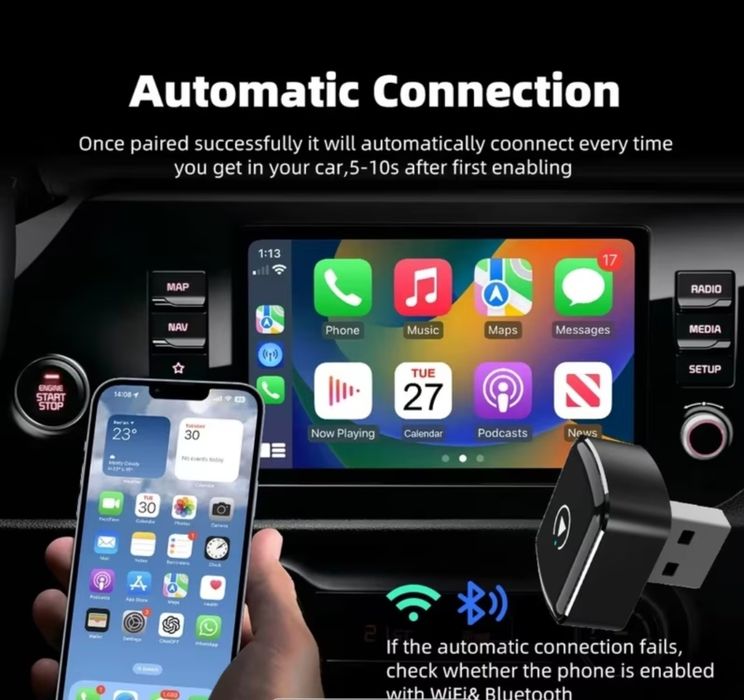 Беспроводный Адаптер Android Auto/Carplay
