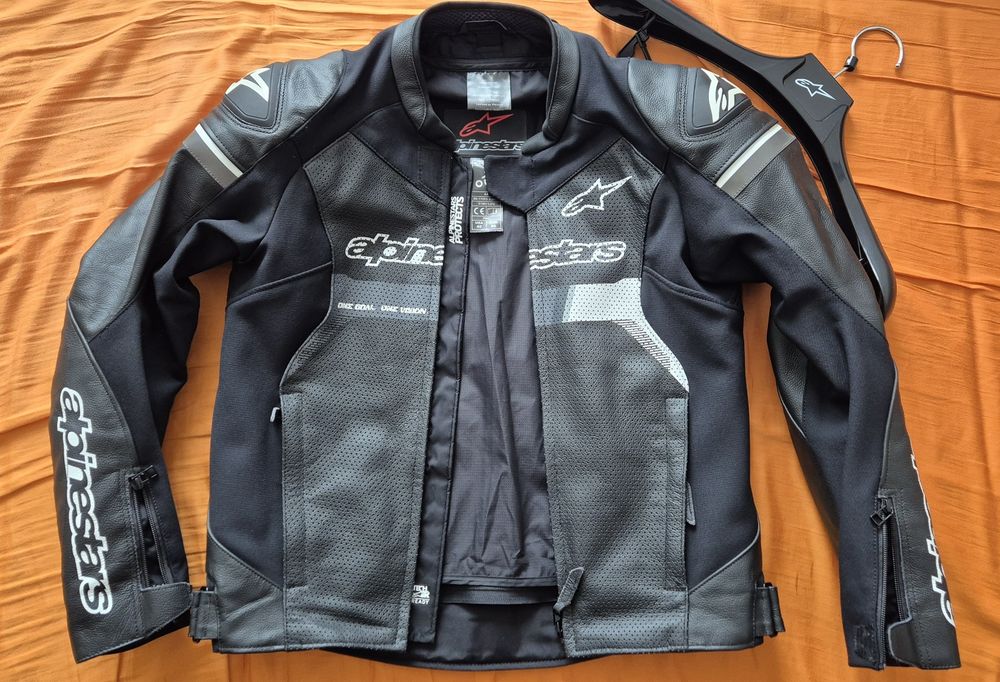 Кожено мото яке Alpinestars GP Force Airflow - Като НОВО!