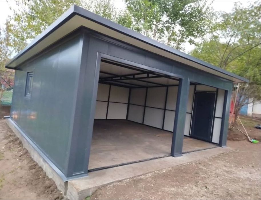 Vand garaje din profil metalic  8 x 6m