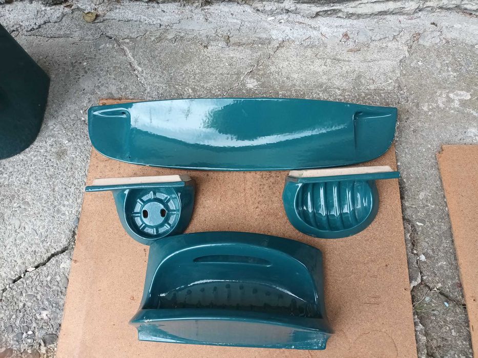 Set obiecte sanitare 6 piese chiuveta+picior+savoniera+etajera