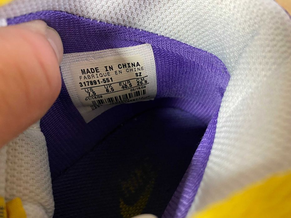 Nike Dunk High Zoom Premium Lakers Purple''оригинални маратонки 40.5