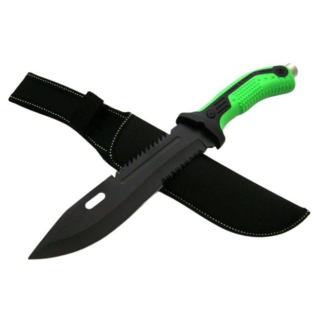 Cutit de vanatoare IdeallStore®, Spike Trap, 32 cm, negru