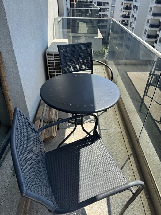 Masa cu doua scaune terasa/balcon