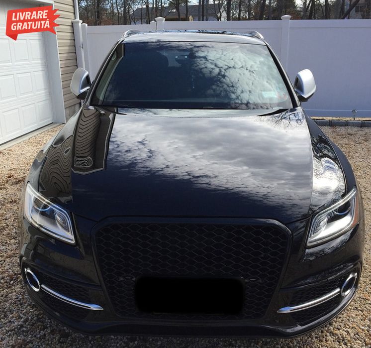 Grila Bara Fata Audi Q5 8R Facelift (2012-2015) Negru Lucios