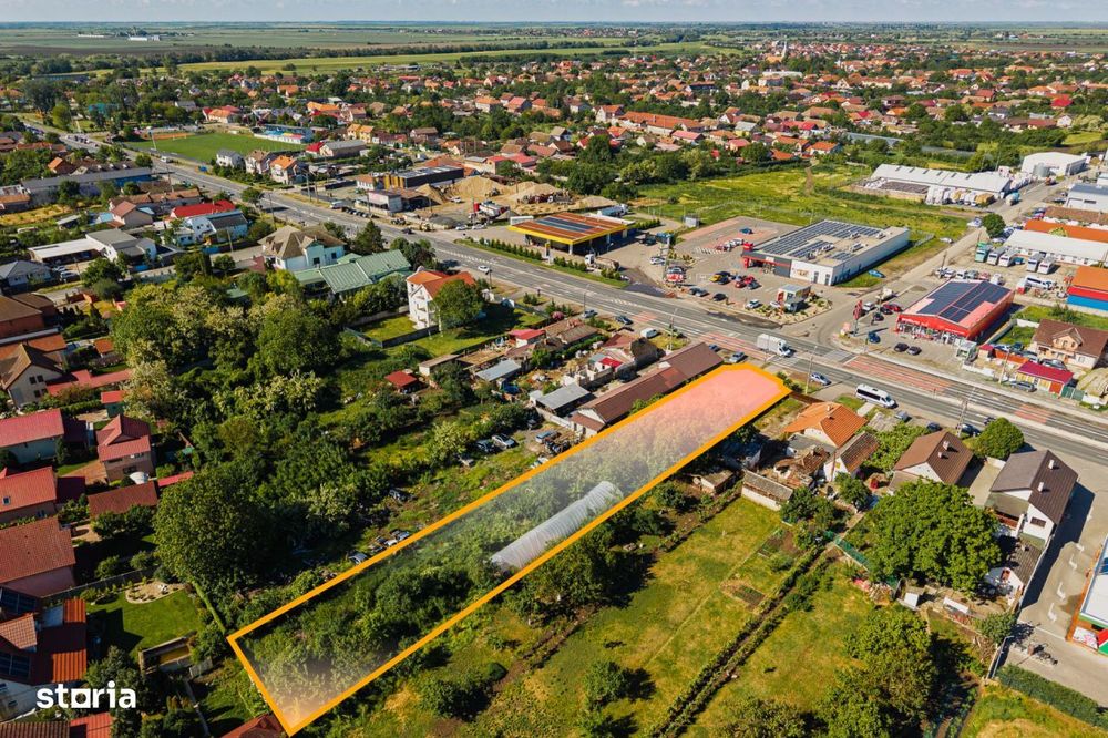 Teren intravilan 1.876 mp, la soseaua principala, Sag - Comision 0%