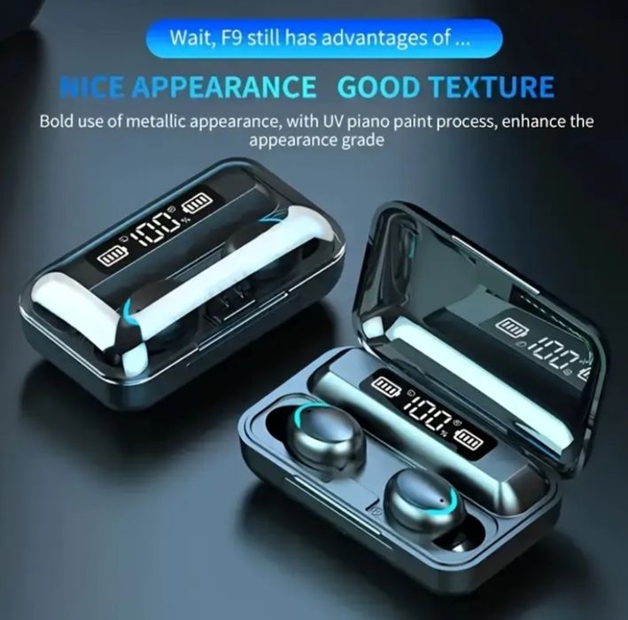 Безжични слушалки TWS HD стерео звук, леки и удобни!