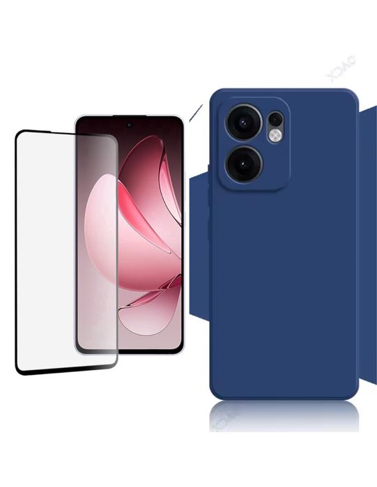 Husa Stylish Colorata si Folie Sticla Xiaomi Redmi Note 14 14C 14T PRO