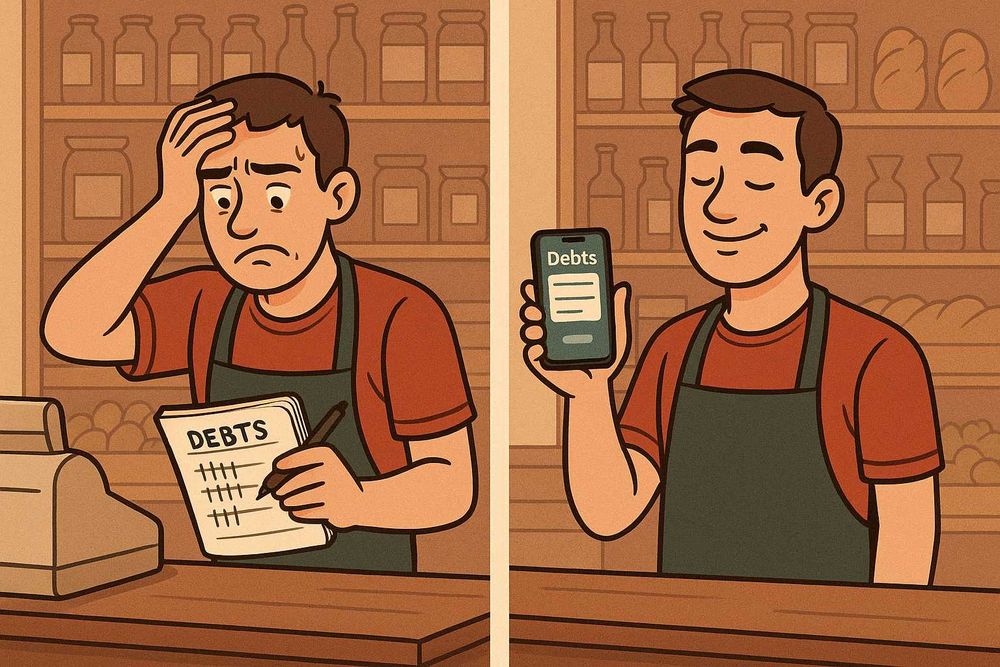 Dukonlarga qarz daftar dasturi