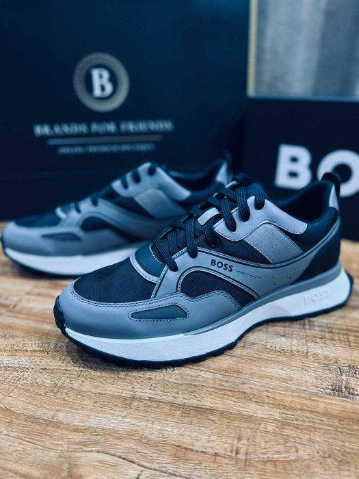 BOSS мужские кроссовки цвет серый РАЗМЕР 41,44,45
