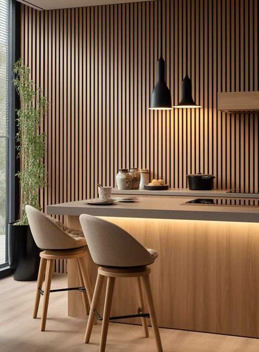 Декоративные акустические панели из МДФ.