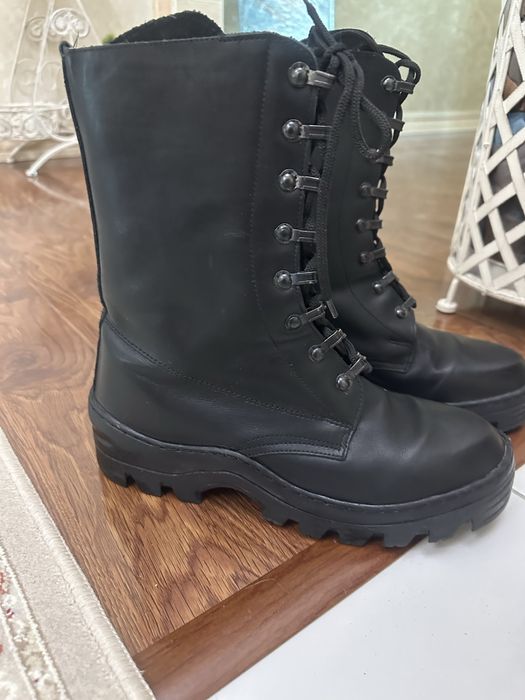 Берцы, натуральная кожа