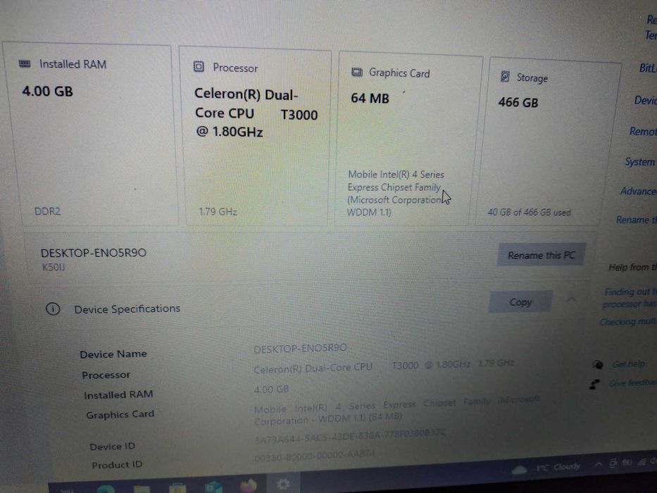 Laptop Asus K50IJ 15'6