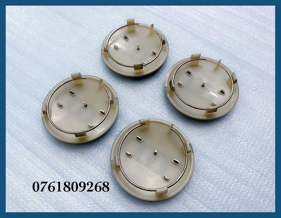 Set 4 capace 68mm 8D0601170 jante aliaj Audi A3 A4 A5 A6 A7 8 Q3 Q5 Q7